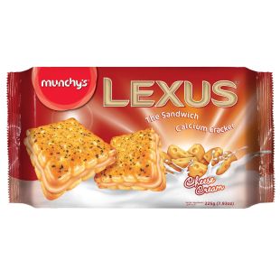 Munchys Lexus Cheese Cream Sandwich Biscuit 225 g x 3