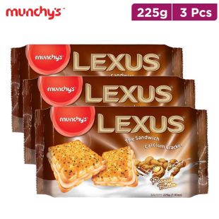 Munchys Lexus Peanut Butter Sandwich Biscuit 225 g  x 3