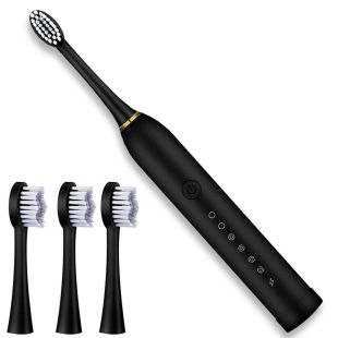 Rechargeable Toothbrush with 3 Replaceable Heads