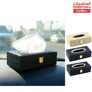 أساسيات توصيل - صندوق مناديل أنيق على لوحة قيادة السيارة