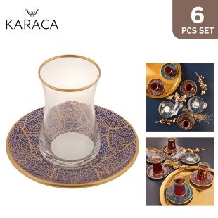 Karaca Beylikduzu Glass Tea Cup Set - 6 Pieces