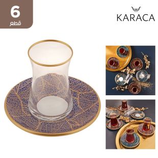 كاراجا - طقم أكواب شاي زجاجي بيليك دوزو - 6 قطعة