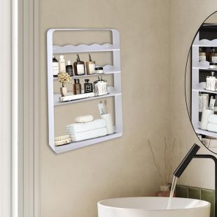 Large Four-Level Bathroom Medicine Shelf by Taw9eel Essentials - White