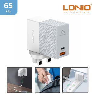 لدنيو - شاحن مكتبي سريع 65 واط مع كيبل Type-C
