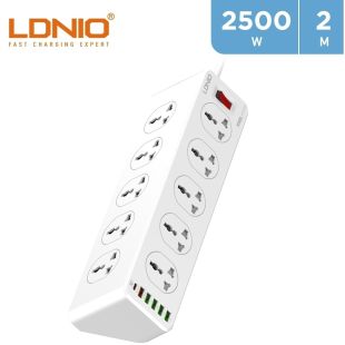 10 Outlets Power Extension with 6 USB Ports 2m by LDNIO