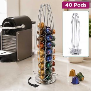 Metal Coffee Capsule Holder for 40 Nespresso Pods