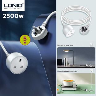 2500W Single Extension Power Cord 5m by LDNIO