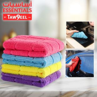Microfiber Cleaning Cloth Set 4 Pieces - Essentials by Taw9eel