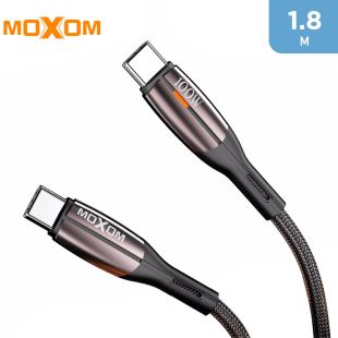 Auto Power Off PD Type C to Type C Data Cable 100 W - 1.8m by Moxom