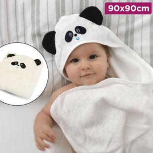 Panda Design Baby Hooded Towels 90 × 90 Cm