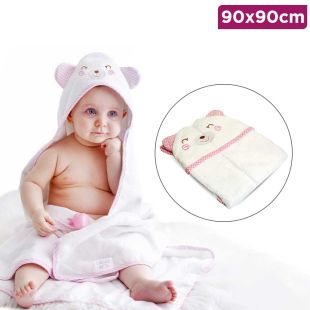 Bear Design Baby Hooded Towels 90 × 90 Cm