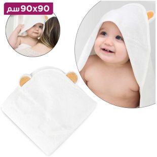 منشفة بغطاء رأس للأطفال تصميم سيارة 90 × 90 سم