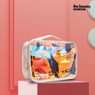 حقيبة مستحضرات تجميل شفافة مقاومة للماء 24 × 8 × 18 سم من The Beauty Avenue