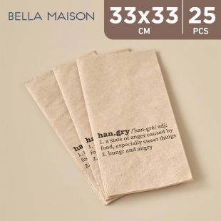 Bella Maison Hangry Napkin Brown 33 x 33 cm - 25 Pieces