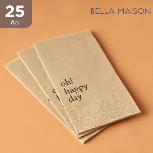 مناديل أوه هابي داي 33 × 33 سم - 25 حبة من Bella Maison