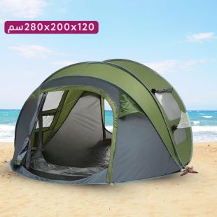 خيمة عائلية قابلة للطي مقاومة للماء 3 - 4 أشخاص 280 × 200 × 120 سم
