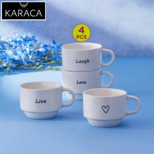 Lovely Laugh Coffee Set 4Pcs 100 ml by Karaca