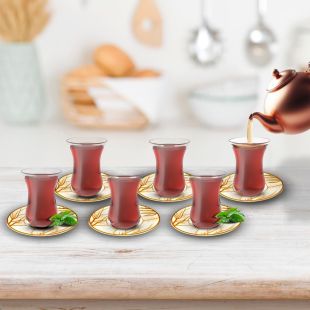 كاراجا - طقم شاي خريفي أبيض لـ 6 أشخاص - 12 حبة