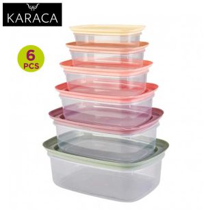 Light Storage Container Set Purple 6 Pieces by Karaca