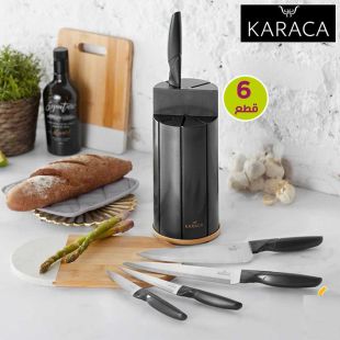طقم سكاكين بروفكت أسود 6 حبة من Karaca