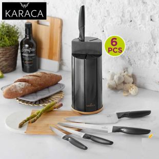 Proofcut Knife Set Black 6 Pcs by Karaca