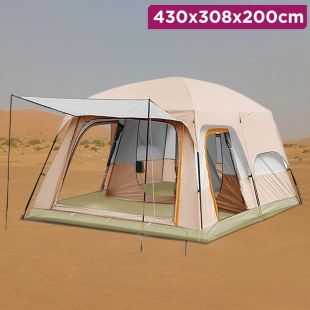 Family Camping Tent 430 x 308 x 200 cm - Beige