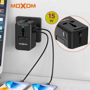 Worldwide Travel Adapter 15W by Moxom