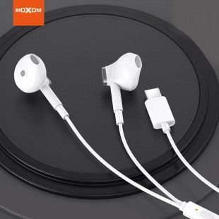 Type-C Dynamic Earphone White By Moxom