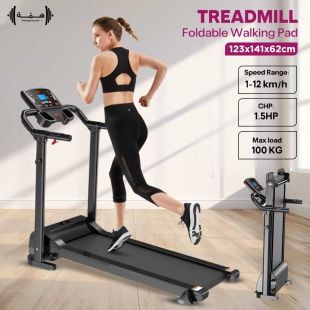 Foldable Walking Pad Treadmill with LED Panel and Handle by Hima