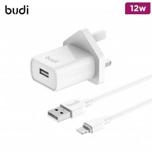 12W Home Charger + Lightning Cable By Budi