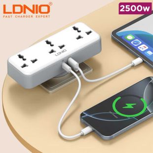Universal 3 Outlet Power Socket 2500W with Rotatable Plug By LDNIO