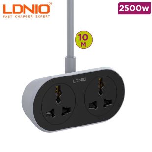 Universal 2 Outlet Extension Cord 2500W 10m By LDNIO