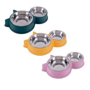 Kitty Double Food Bowl 30 × 14 × 5cm