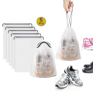 Clear Shoe Bags For Travel 40x30 mm 5 Pcs