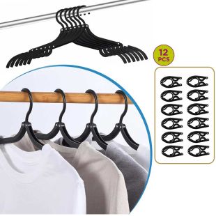 Portable Folding Travel Hangers 12 Pcs