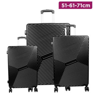 Abs Travel Luggage Bag Black