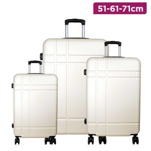 Abs Travel Luggage Bag White