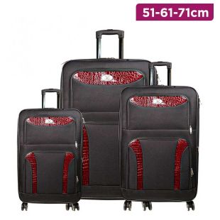 Fabric Travel Luggage Bag Black