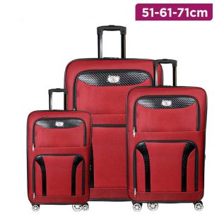 Fabric Travel Luggage Bag Maroon