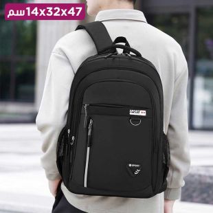 حقيبة ظهر مدرسية نايلون متعددة الجيوب 47 × 32 × 14 سم