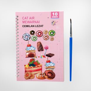 Children's Graffiti Notes Delicious snack Water Color Painting Book 10 Pages