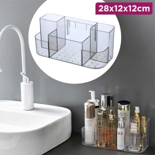 Transparent Storage Box with 5 Compartments 28×12×12cm