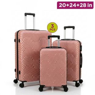 ABS Travel Luggage 3 Pieces Set 20/24/28 in