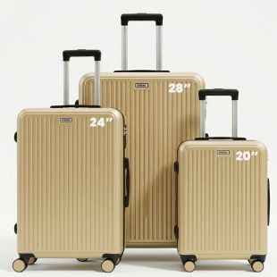 طقم 3 حقائب سفر تروللي صلبة ABS قياس 51-61-71 سم