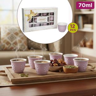 Set of 12 Coffee Cups 70 ml