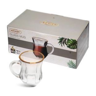 طقم فناجين شاي 6 قطع 130 مل