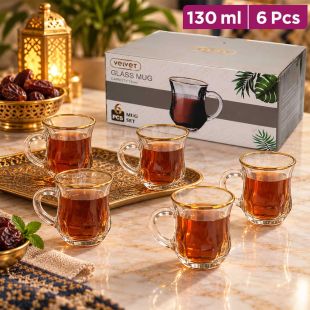 Set of 6Pcs Tea Cups 130ml