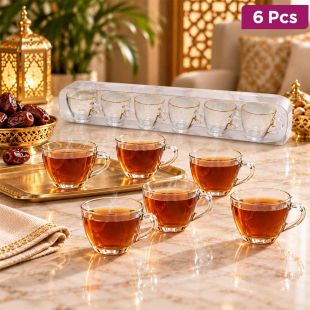 Set of 6 Elegant Glass Cups