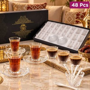 Set of 48Pcs Arabic Coffee and Tea Cups and Saucers