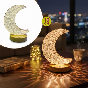 Rechargeable Crystal LED Moon Table Lamp